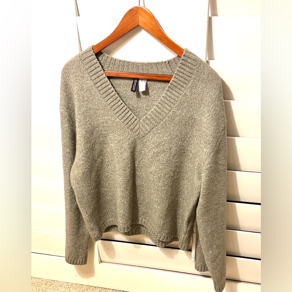 H&M Divided Olive Knit Sweater